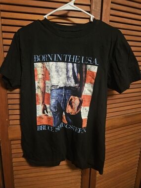 Bruce Springsteen Black 'Born in the U.S.A.' Graphic Tee Mens Medium